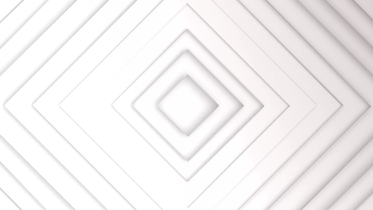 animación de cuadrados 3d que se mueven contra un fondo blanco