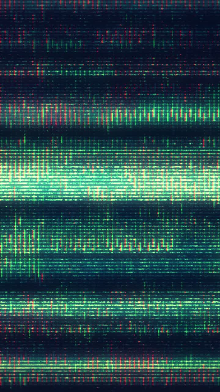 Flickering Digital Glitch and Static Noise Background