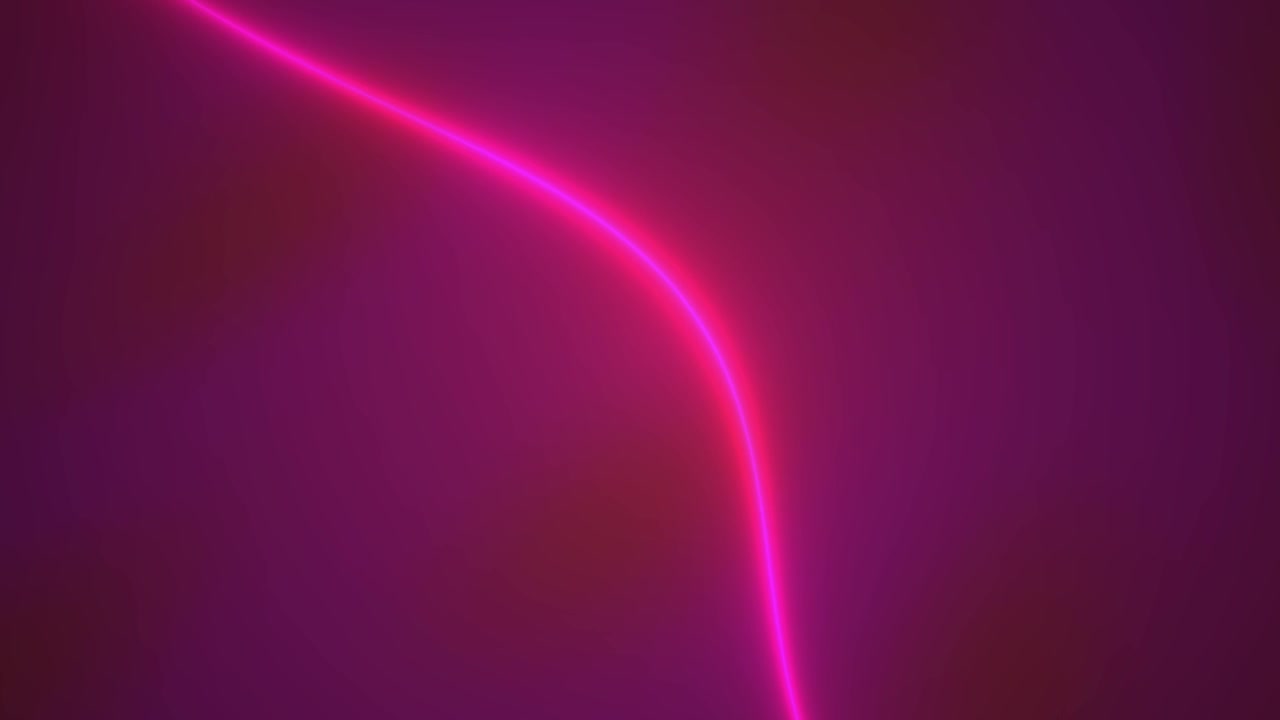Líneas de Neón Rosa Brillantes Moviéndose sobre Fondo Magenta Abstracto