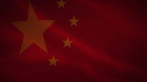 animación de la bandera de china ondeando con espacio de copia