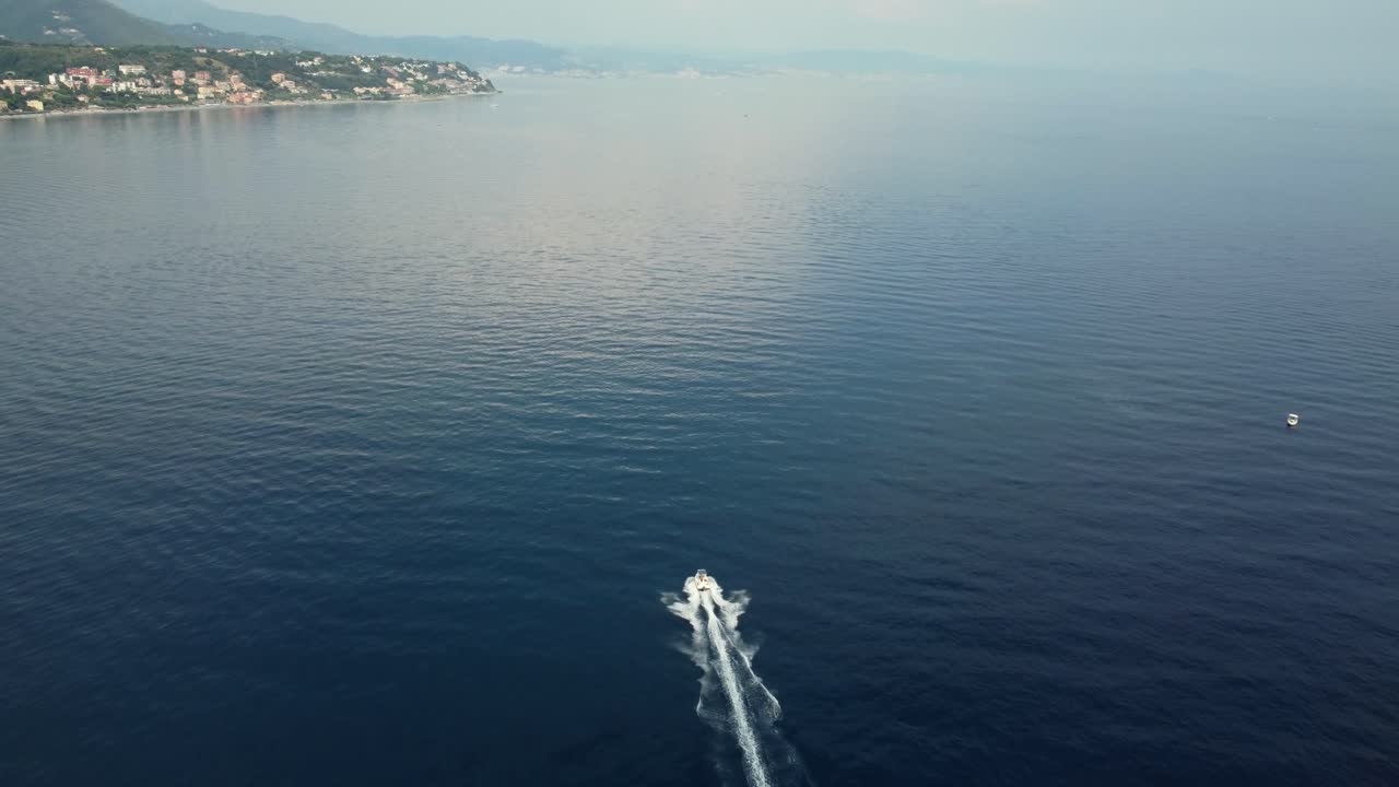 Boat on the sea near the coast