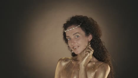golden goddess portrait
