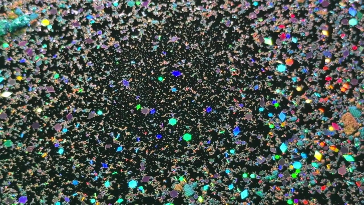 Explosión de purpurina con brillo holográfico