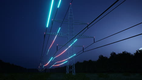 energy flowing through power lines