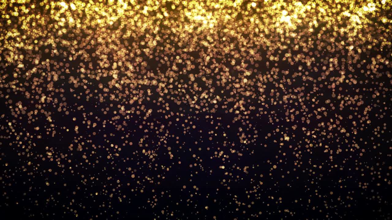 Gold particles, glitter background