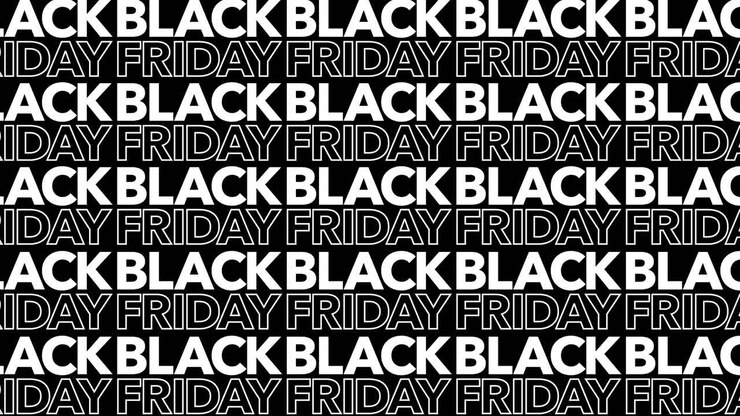 Black Friday animated text graphic, full screen, 4k