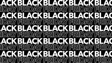 gráfico de texto animado de viernes negro, pantalla completa, 4k