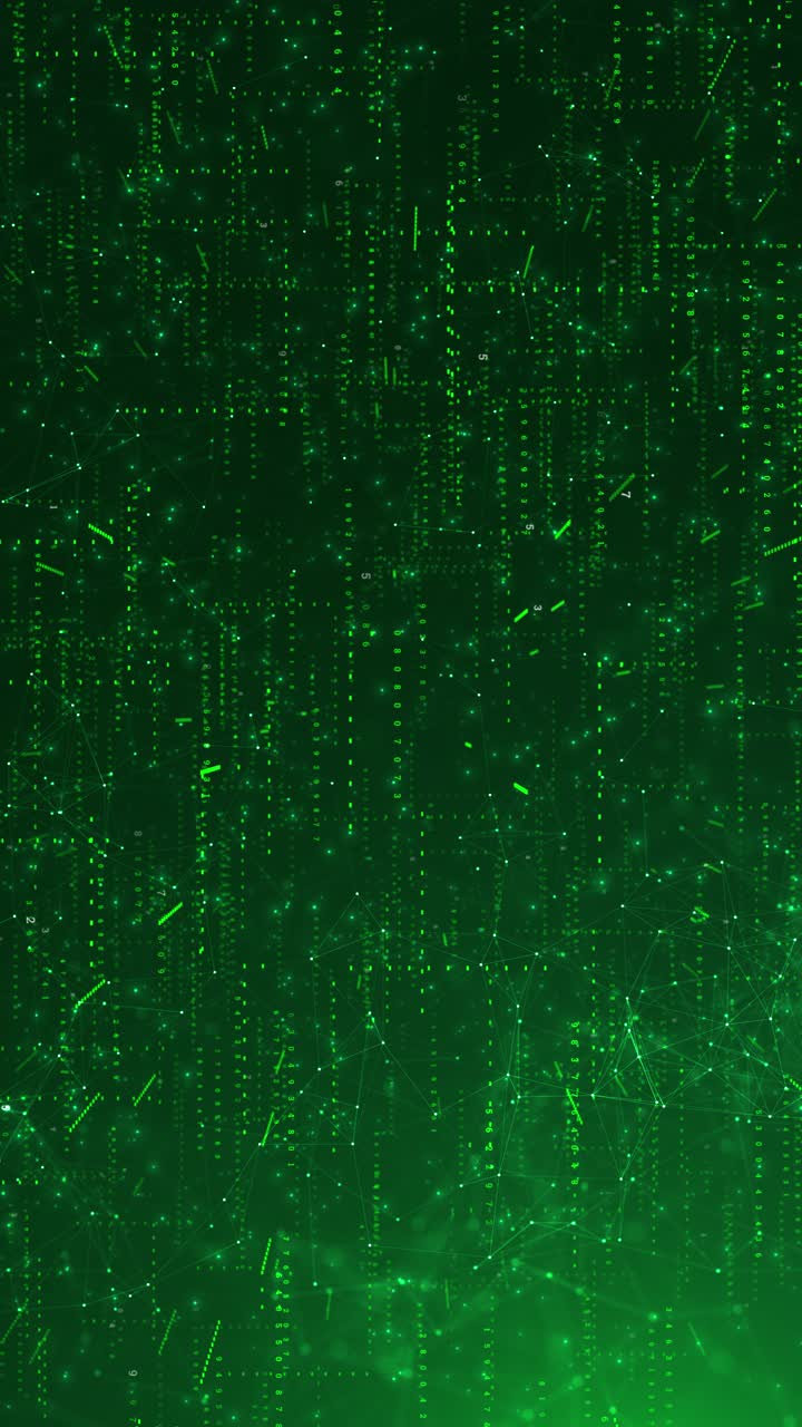 Plexus green grid fused with glowing circuit lines futuristic data flow abstract connections and