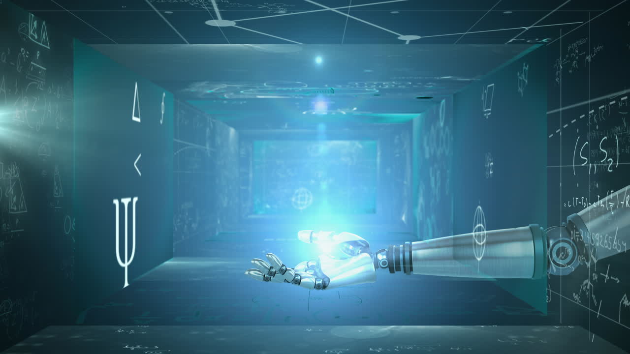 로 ⁇ 의 팔 위의 빛의 애니메이션과 화면의 데이터 처리