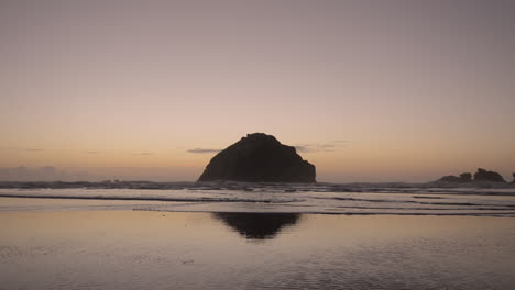 face rock in bandon, oregon, united states during sunset
