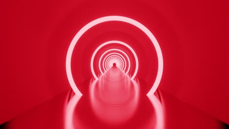 túnel rojo con fondo brillante vj bucle