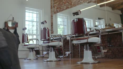 interior of hairdresser barber shop