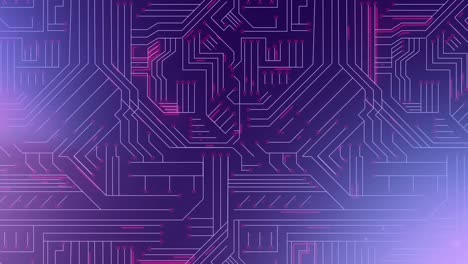 Computer-circuit-board-with-pink-light-trails