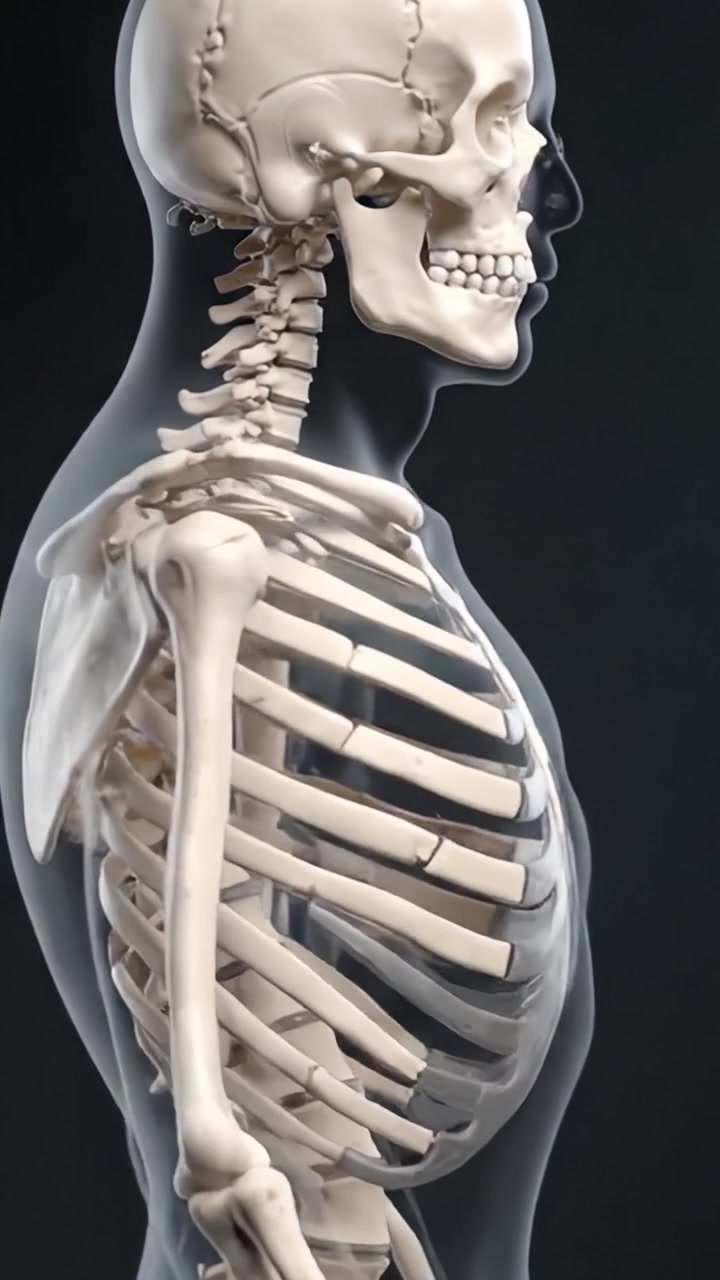 Anatomical Model Showcasing the Human Skeletal System from Different Perspectives Highlighting Key Structures for Educational Purposes in Anatomy Studies