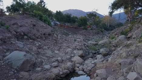 Rising-Vista-Aérea-Through-The-Debris-Basin-Mudslide-Area-During-The-Montecito-Flood-Disaster