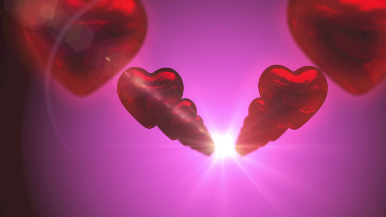fondo de animación del bucle del corazón de valentines