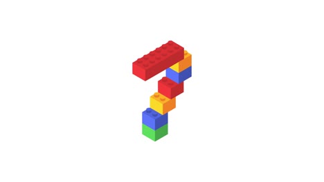 número siete en isométrico. constructor de color. canal alfa