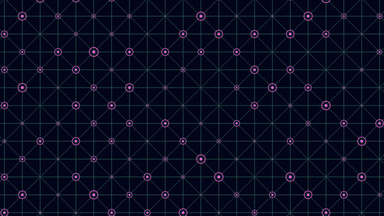 Glowing circle grid pattern on black background