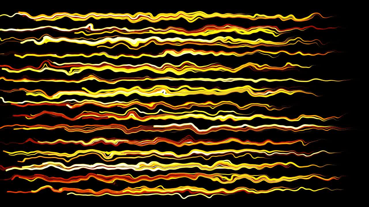 추상적인 크리에이티브 루프 (abstract creative looped bg) 는 표면에 노란색 트레일처럼 휘어지는 선으로 휘어진 모양을 형성합니다. 추상적인 3d 루프는 밝은 휘어지며 흐르는 애니메이션으로 밝은 창의적인 축제 bg입니다.