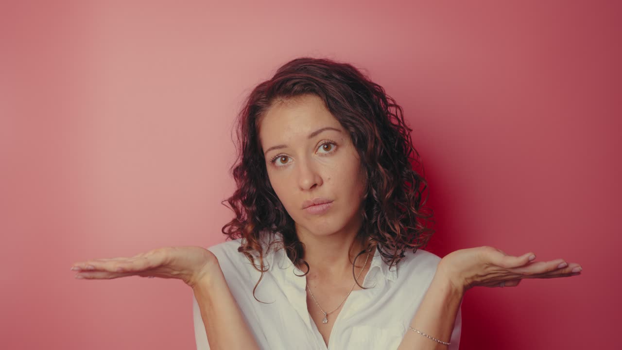 Woman with Uncertain Expression