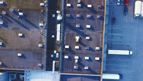 aerial view of goods warehouse