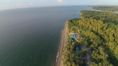 Aerial-of-Secluded-Beachfront-Resort