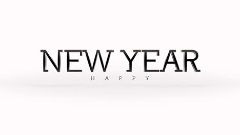 texto de feliz año nuevo de elegancia y moda en degradado blanco