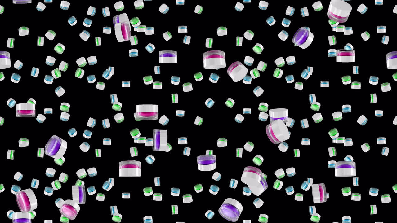 크림 미용 제품 루프 타일은 알파와 함께 떨어집니다.