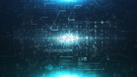 visualización de datos digitales abstractos