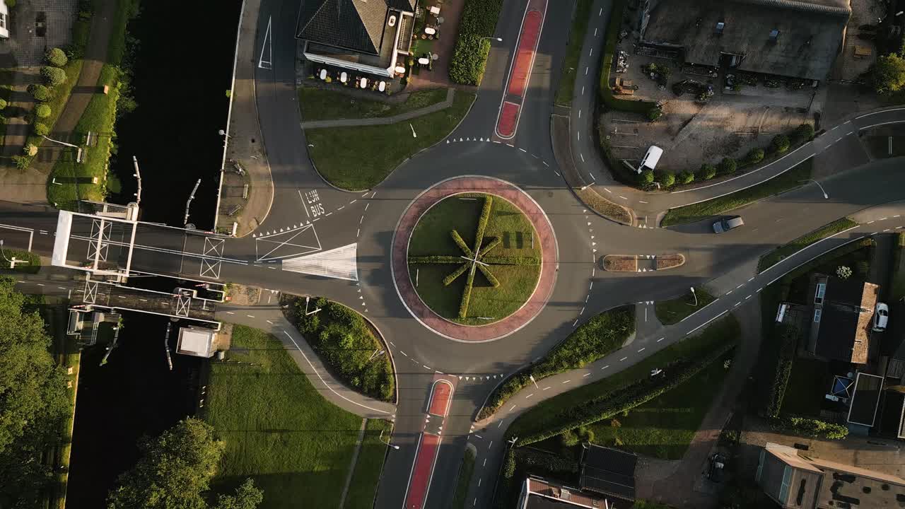 vista aérea de una rotonda holandesa