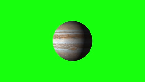 4K-Planet-Jupiter-Grüner-Bildschirm