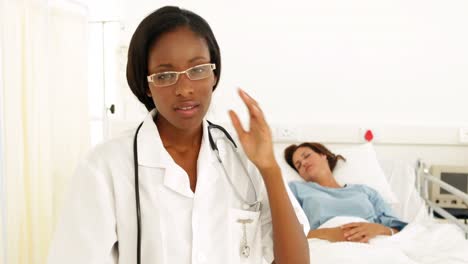 Nurse-getting-a-headache-in-the-ward