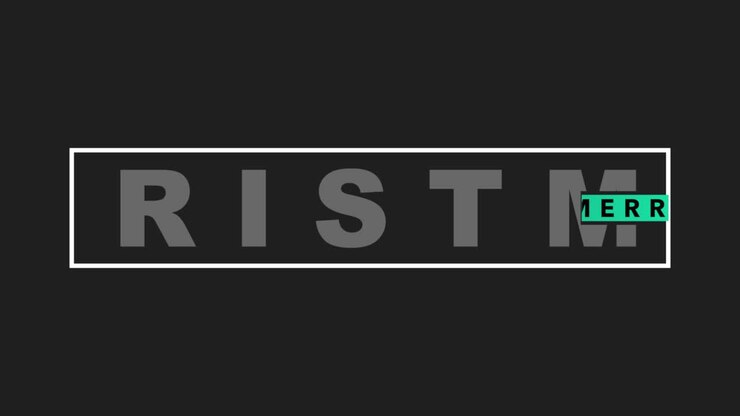 Modern Merry Christmas text in frame on black gradient