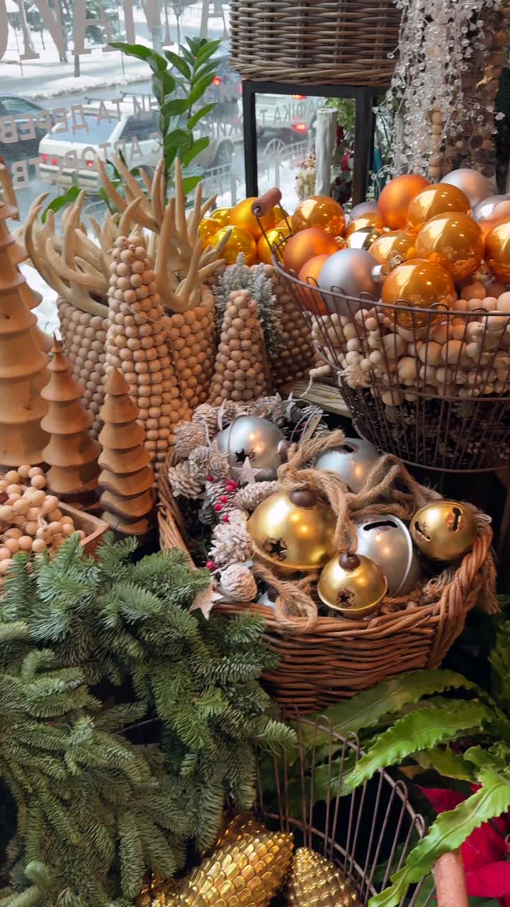 exhibición de decoraciones navideñas