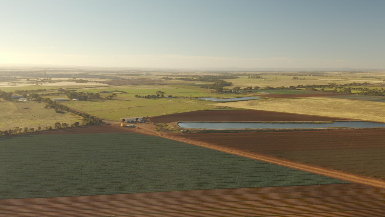Aerial View of Farmland