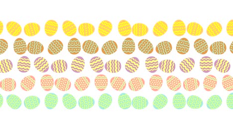 rollo de huevos de pascua animación de bucle 4k en fondo blanco