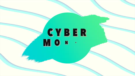 Cyber-Montag-Mit-Wellen-Und-Kreis-Auf-Weißem-Modernem-Verlauf