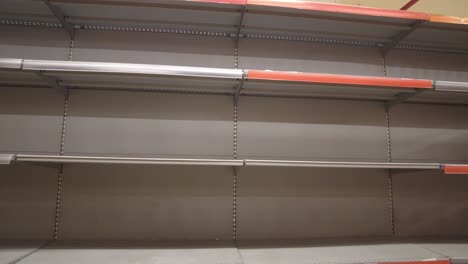 empty grocery store shelves