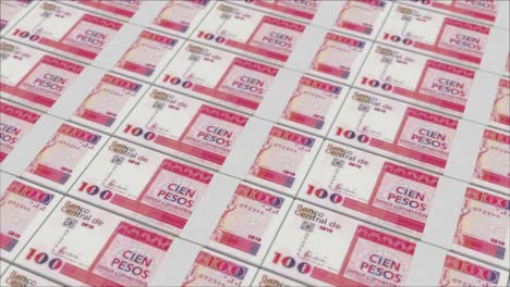 100-Kubanische-Peso-Banknoten,-Gedruckt-Von-Einer-Geldpresse