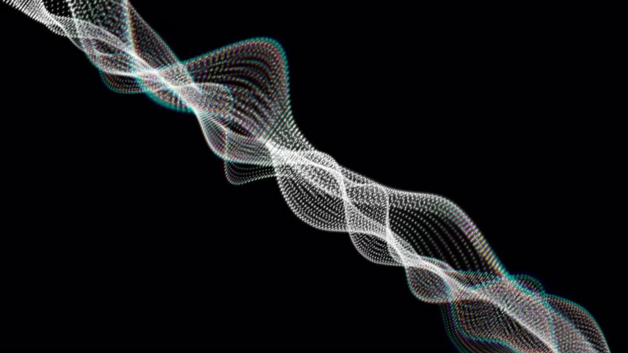 animación de puntos blancos que se mueven sobre un fondo negro