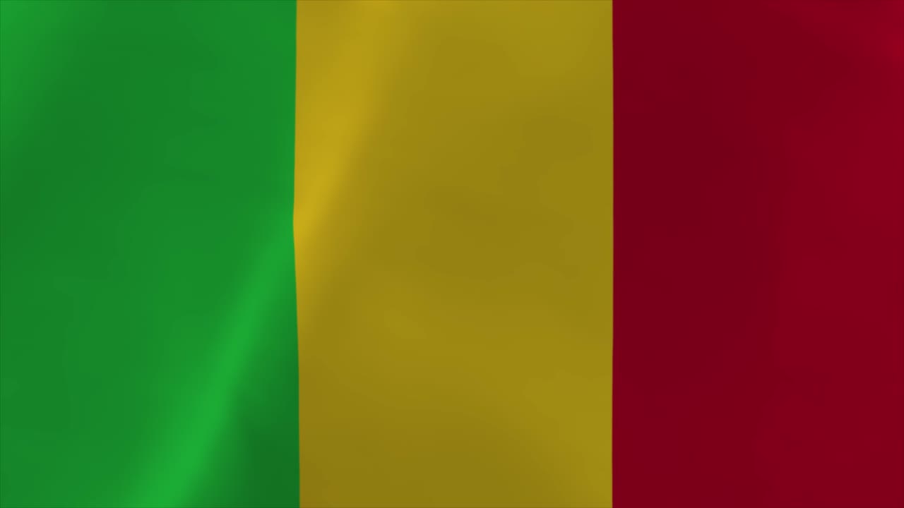 Mali Waving Flag Animation 4K Moving Wallpaper Background