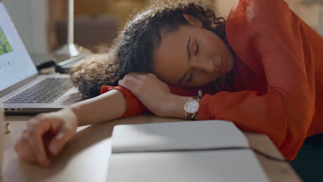 tired, sleeping and woman, computer