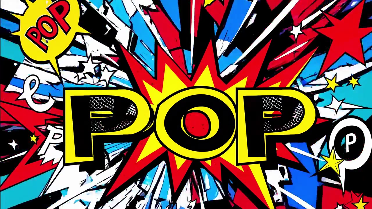 Sfondo dinamico con esplosione in stile fumetto pop art