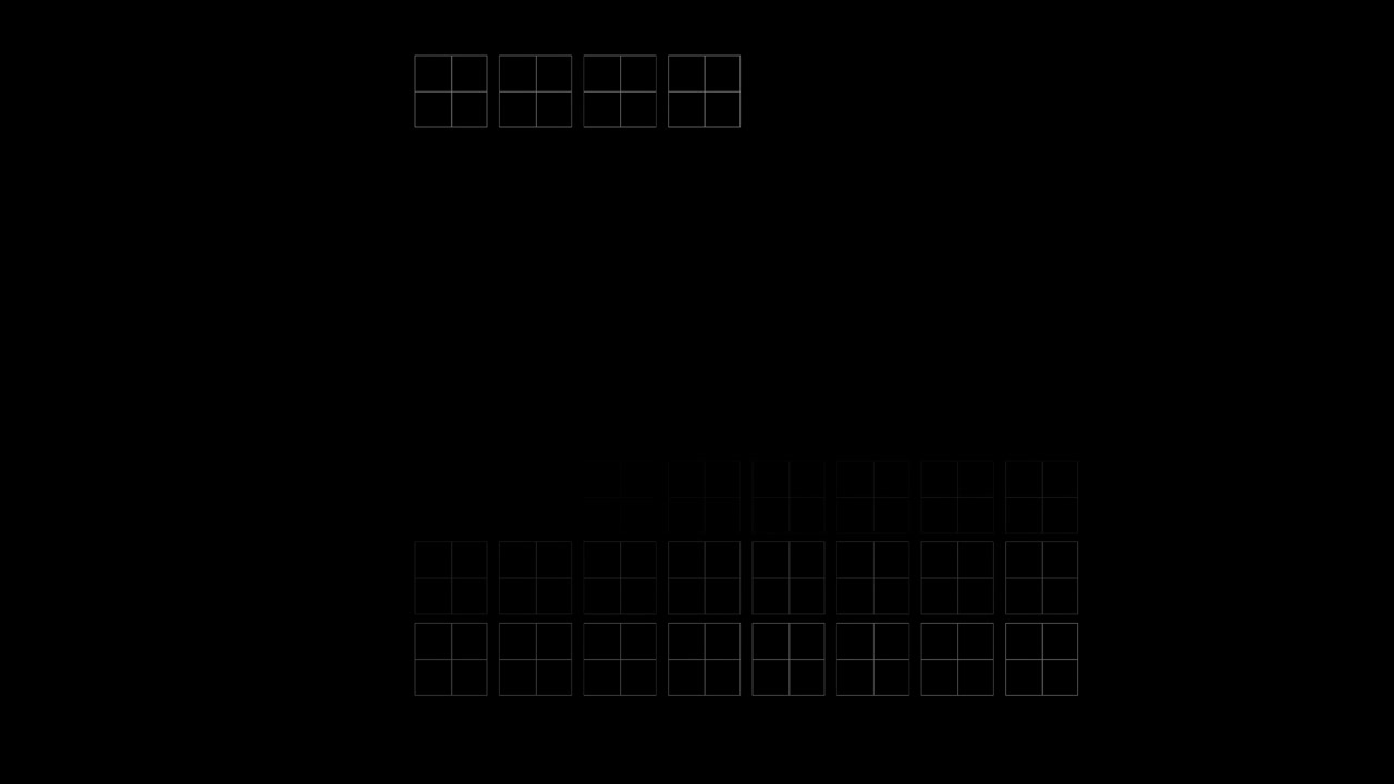Abstract Geometric Grid Pattern Animation on Black Background