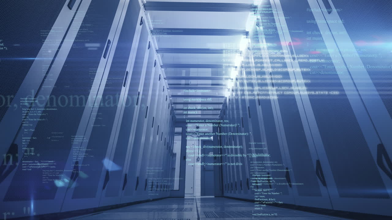 Animation of data processing over computer servers