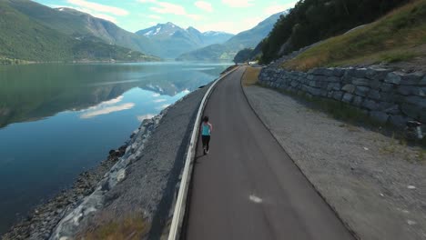 woman jogging outdoors