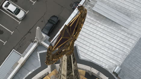 architectural detail of a spire with a star ornament