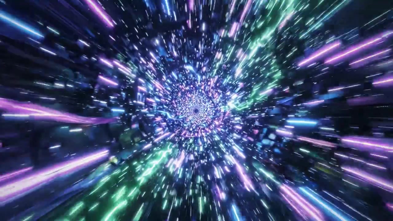 A Stunning Visual Journey Through a Cosmic Tunnel of Light and Color That Transports Viewers into an Otherworldly Dimension of Motion and Energy