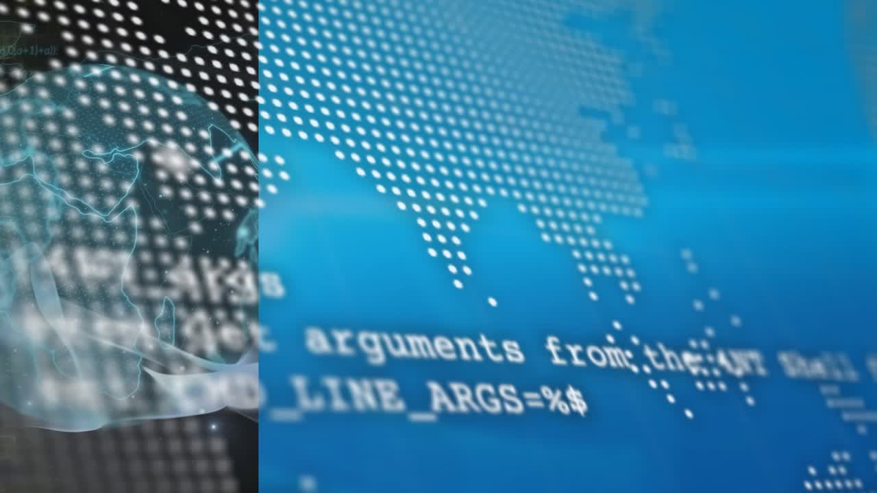 Animazione dell'elaborazione dati sul globo