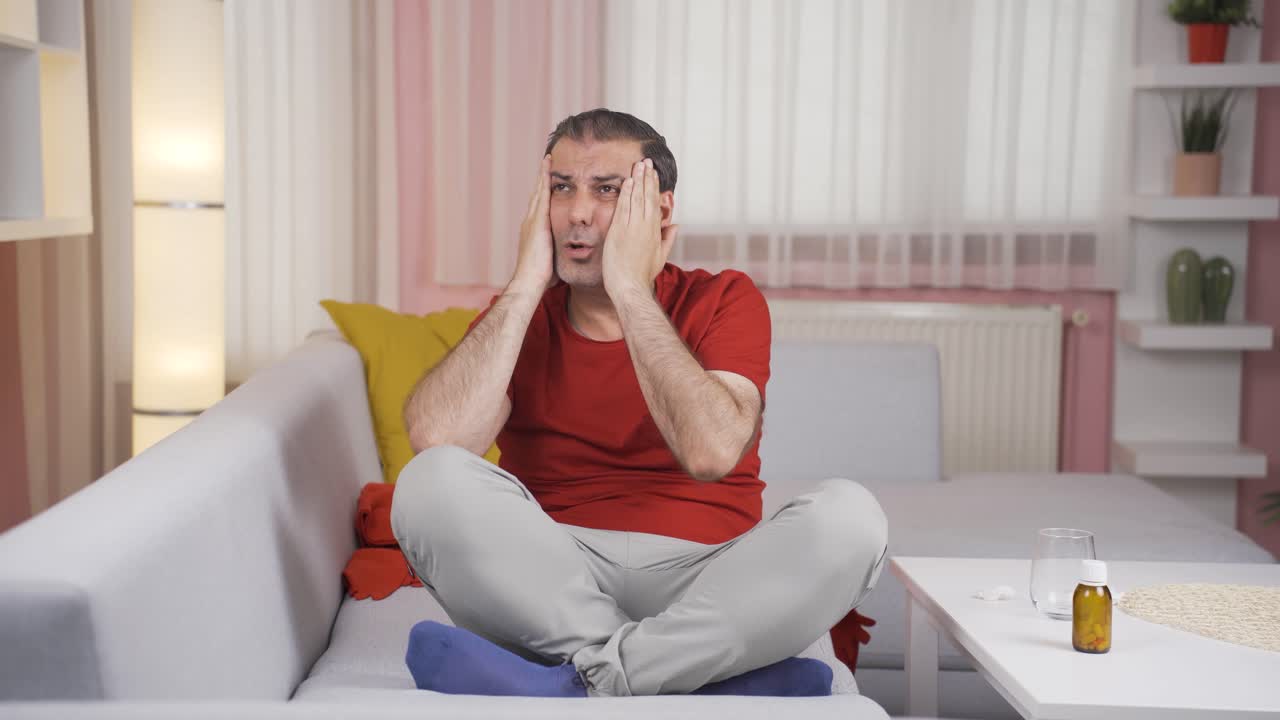 Man experiencing sudden movement dizziness.